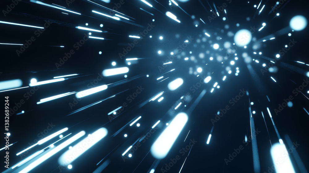 Poster white neon laser beam set on transparent dark blue background. horizontal glowing lines with differe