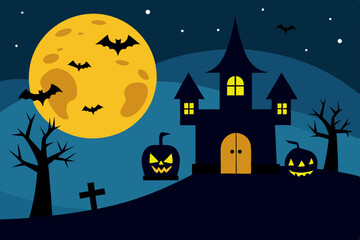 Fototapeta premium halloween night background