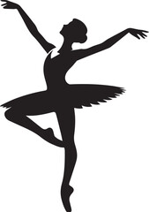 Fototapeta premium silhouette vector illustrations of Ballet Dance