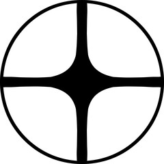 Circular Crossed Lines Design