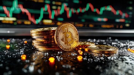 Cryptocurrency trading insights bitcoin analysis financial market infographic digital environment close-up investment strategies