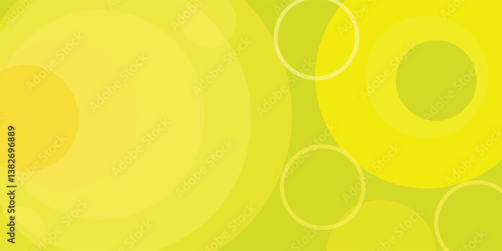 Poster abstract yellow background with circles. dynamic shapes composition. eps10 vector