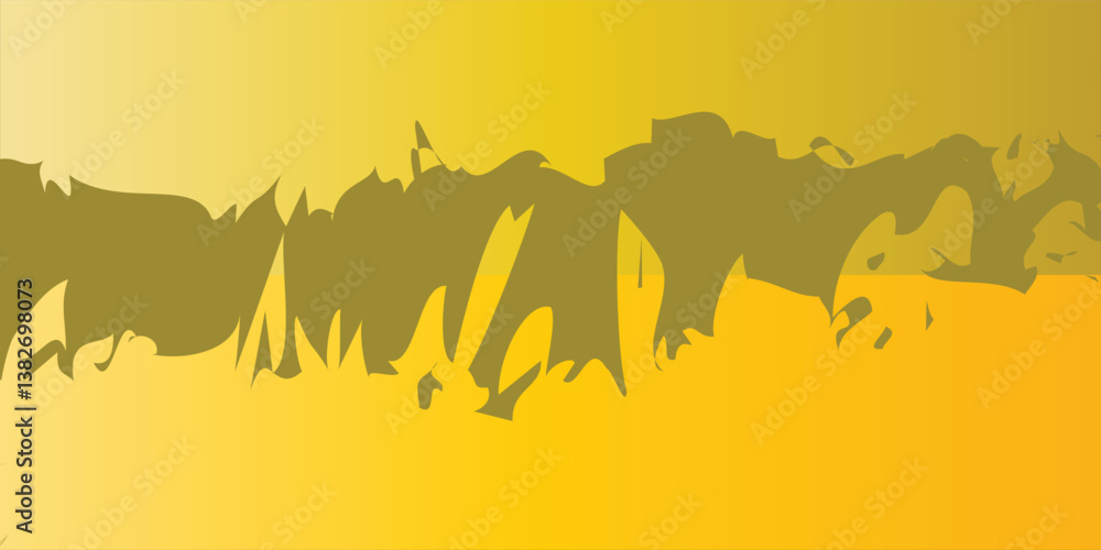 Poster yellow background abstract with gradient in empty room studio, yellow empty room studio gradient use