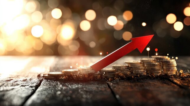 Financial growth strategy business environment infographic investment analysis positive outlook money management