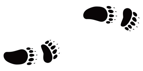 熊の足跡のアイコンイラスト