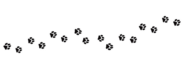 犬の足跡のアイコンイラスト