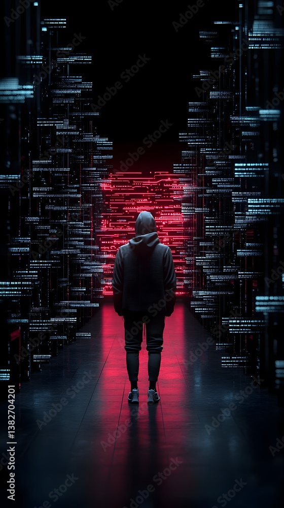 Poster hyper-futuristic mixed reality, interactive ar elements floating within a tangible environment, neon