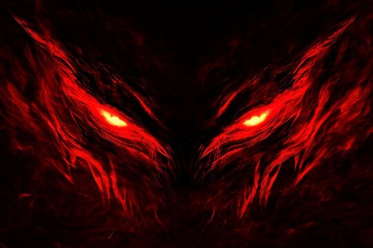 The captivating allure of demon eyes illuminates the night.
