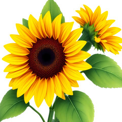 sunflower isolated on white background