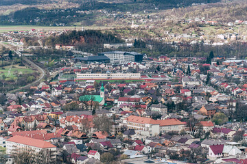 Obraz premium View of the city of Chust - Khust, Ukraine