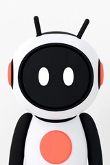 Fototapeta premium A robotic pet displaying an error notification,Technical Difficulties