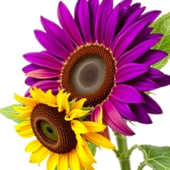 sunflower on white background