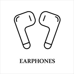 Icon a earphones, isolated against a clean background.