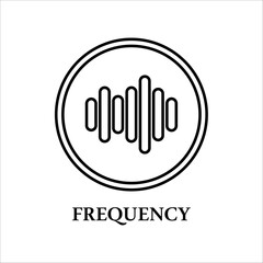 Icon a frequency, isolated against a clean background.