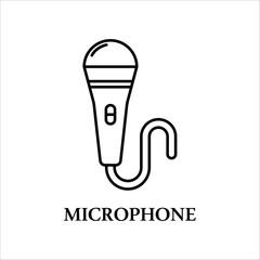 Icon a microphone, isolated against a clean background.