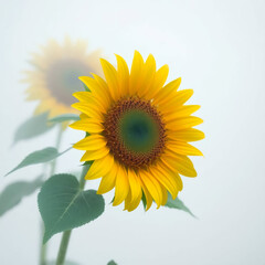 sunflower on a blue background