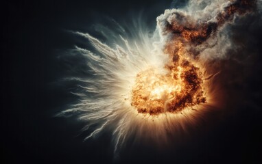 Fiery Cosmic Explosion in Dark Space