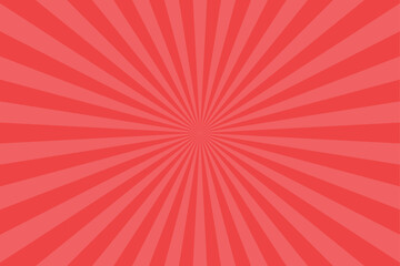 Vibrant Red Radial Stripes Background for Design