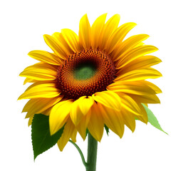 sunflower isolated on white background