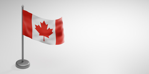 1 July is Happy Canada Day background template with Canada flag maple leaf. use to background, banner, placard, card, poster design, celebrating Canada independence day banner.