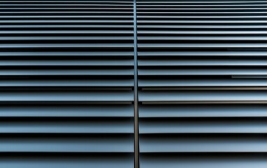 Dark Grey Metal Slats Architectural Detail