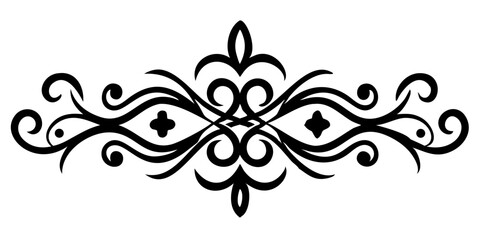 Victorian graphic ornament on white background