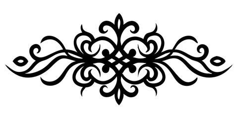 Victorian graphic ornament on white background