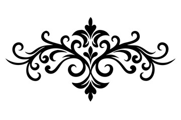Victorian graphic ornament on white background