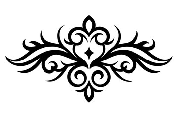 Victorian graphic ornament on white background