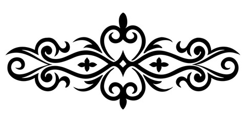 Victorian graphic ornament on white background