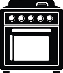 oven black and white silhouette vector design