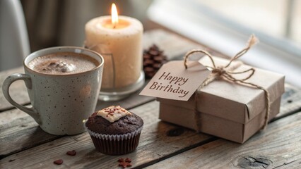 Obraz premium Cozy Birthday Still Life