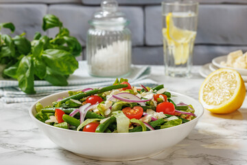 Green Bean Tomato Romaine lettuce Cheese Salad