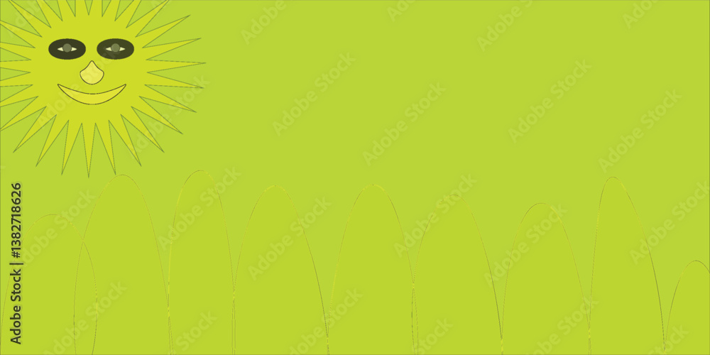 Poster yellow cartoon lanscape background abstract with gradient in empty room studio, yellow empty room st