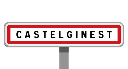 Panneau sur poteau central de Castelginest, Haute-Garonne, Occitanie © Nicolas