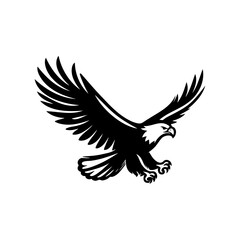 Eagle design with black color silhouette art