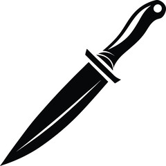 knife black and white silhouette vector design