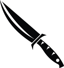 knife black and white silhouette vector design