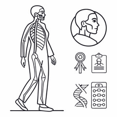 Anatony Icon sheet for Medical