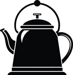 kettle black and white silhouette vector design