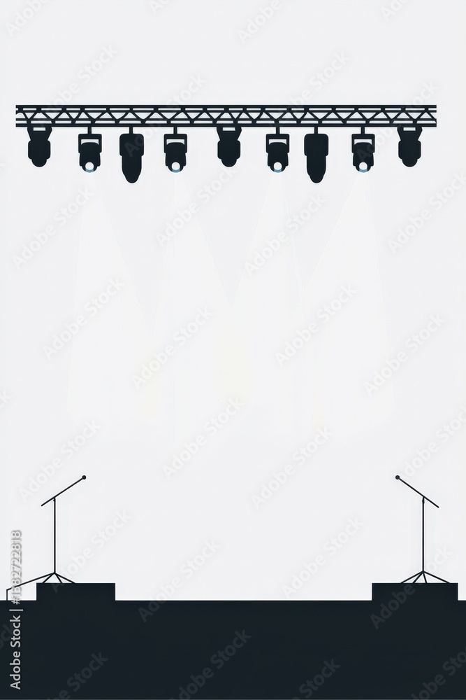 Poster a sound system emitting static during a live event,technical difficulties