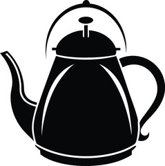 kettle black and white silhouette vector design