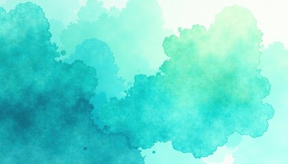 Abstract watercolor wash in calming blues and greens, calming, digital