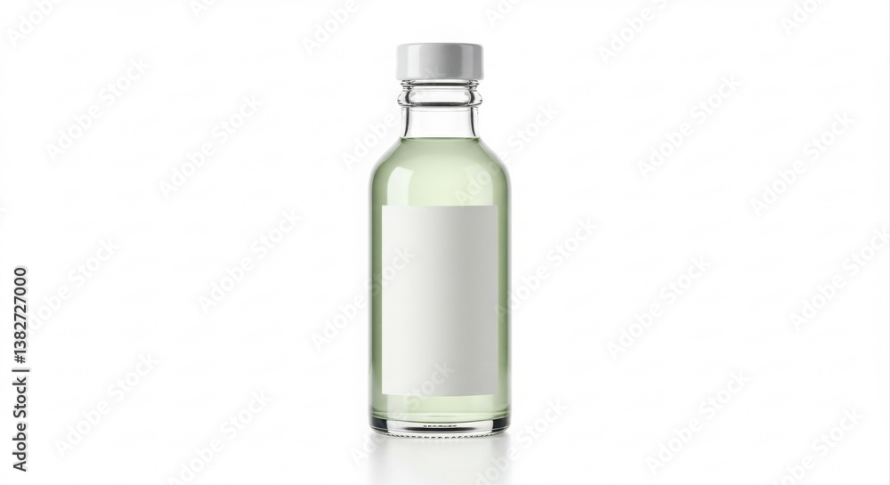 Poster empty bottle with blank label.