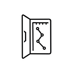 Opened Folder with Positive Growth Trend Chart