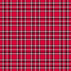 Vibrant red, black, and white plaid pattern.  Perfect for textile design, seasonal projects, or adding a touch of classic style to your work.