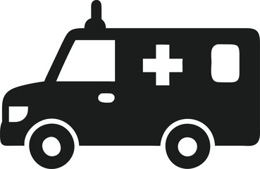 ambulance silhouette vector
