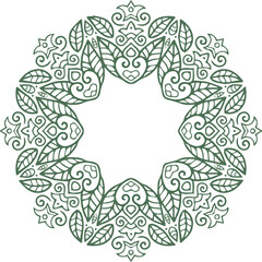Beautiful flower art and mandala vector design