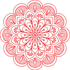 Beautiful flower art and mandala vector design