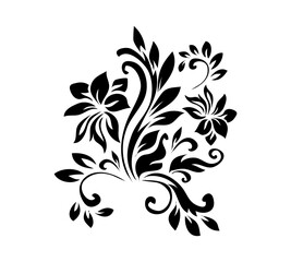 Set of calligraphic design elements, page decor, dividers and ornate headpieces